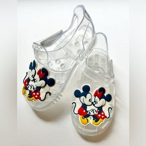 Baby GAP/ Disney Kids Clear Jelly Shoes with Mickey and Minnie Design